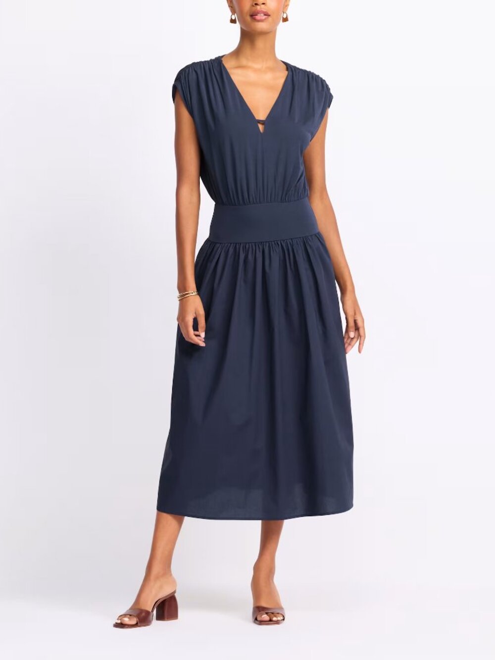 NWT - RAILS Darla Knit Midi Effortless Dress in Navy, Size Medium